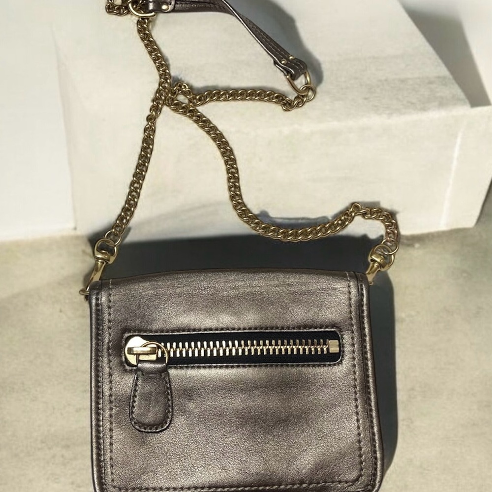Coach 12793 Limited Edition Bleeker Street Metallic Gold Chain Strap Minibag - Picture 2 of 6